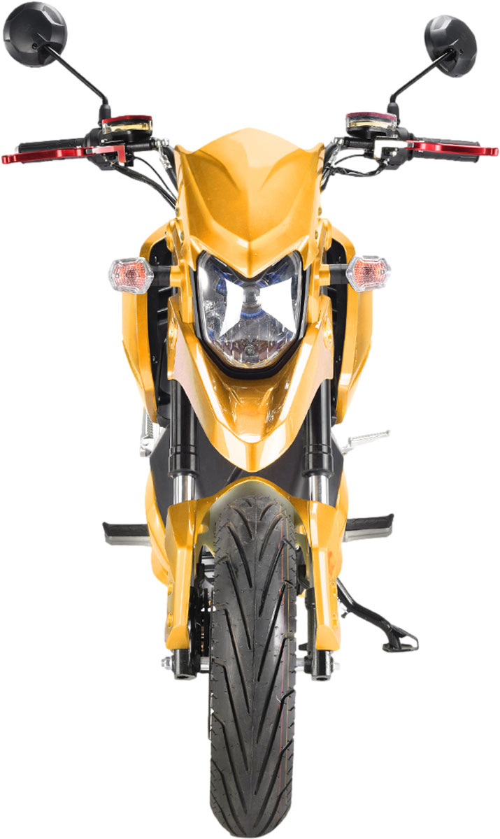 Rock'nBikes RE8SM Supermoto Elektro-Motorrad Orange-Schwarz 45km/h Vorne Front